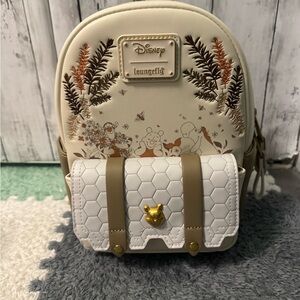Loungefly Disney Cream and Brown Backpack